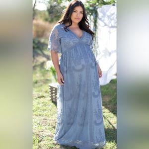 Pinkblush Maternity Lace Overlay Maxi Dress
